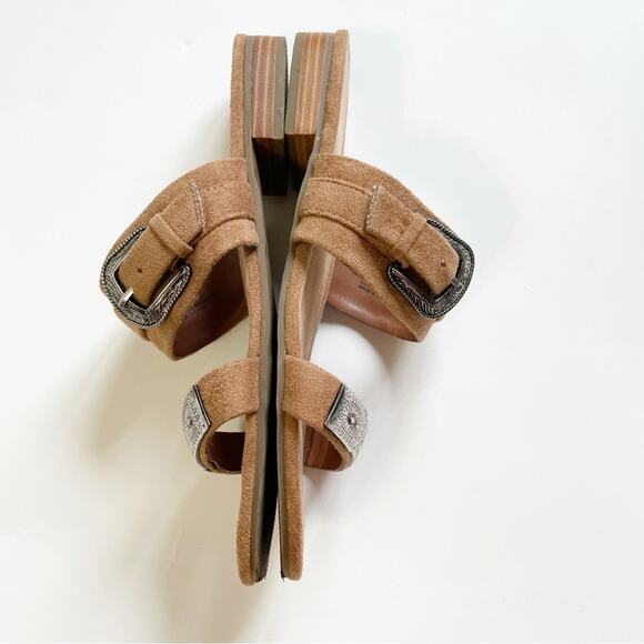 Coconuts by Matisse Tan Faux Suede Western Sandal - Picture 3 of 8